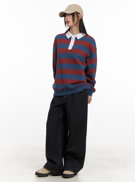 striped-long-sleeve-oversized-polo-cd430