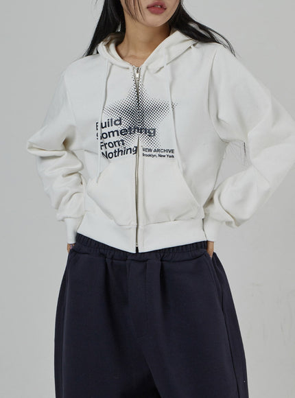 Graphic Zipper Hoodie CD27