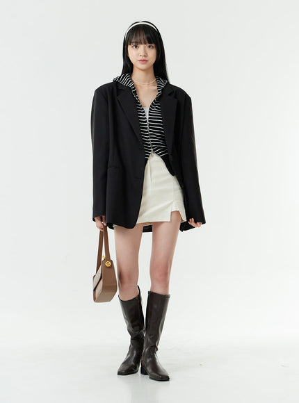 Oversized Fit Basic Blazer OG24