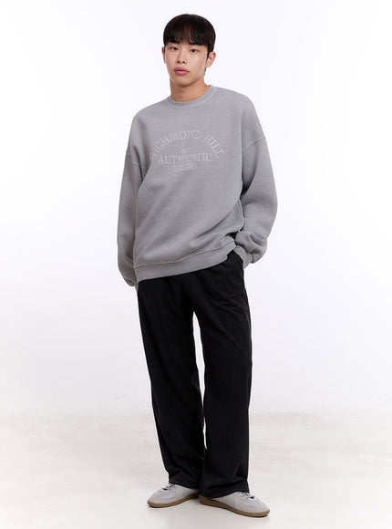 Men's Embroidered Crew Neck Sweatshirt IM512