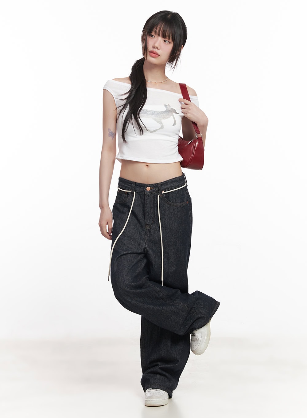 cute-animal-print-graphic-off-shoulder-crop-top-cy521