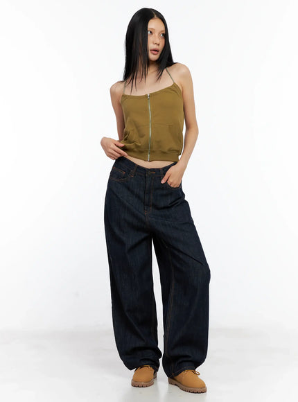 knit-zip-up-halter-top-cl529