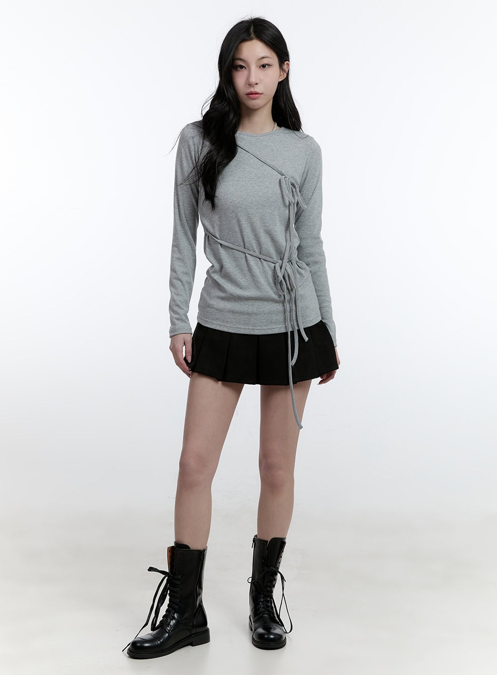 Ribbon Strap Long-Sleeve Top CJ520