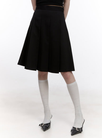 Classic Pleated Midi Skirt CF512