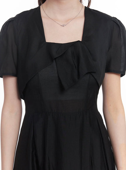 puff-sleeve-square-neck-midi-dress-cy519