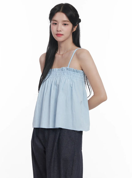 flared-shirred-square-neck-cami-cu523