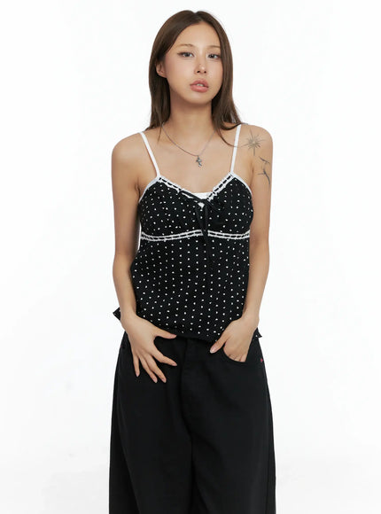 polka-dot-ribbon-sleeveless-top-cs505