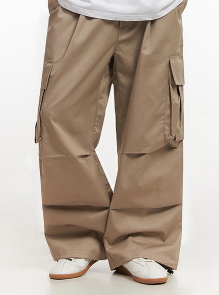 Men's Pintuck Wide-Leg Cargo Pants IF517