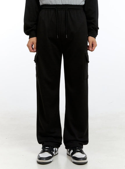 mens-cargo-sweatpants-black-ig416 / Black