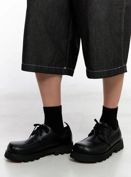 mens-classic-square-toe-loafers-ig508 / Black