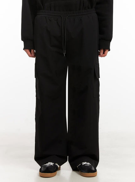 mens-cargo-straight-leg-sweatpants-id431 / Black