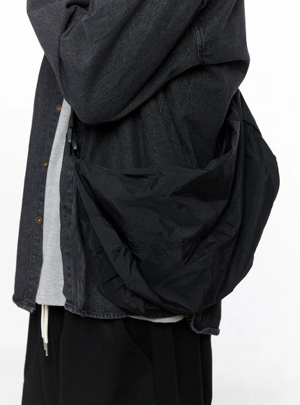 mens-crossbody-bag-with-pouch-is510 / Black