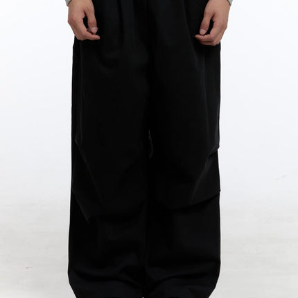 mens-wide-fit-cotton-pants-ig428 / Black