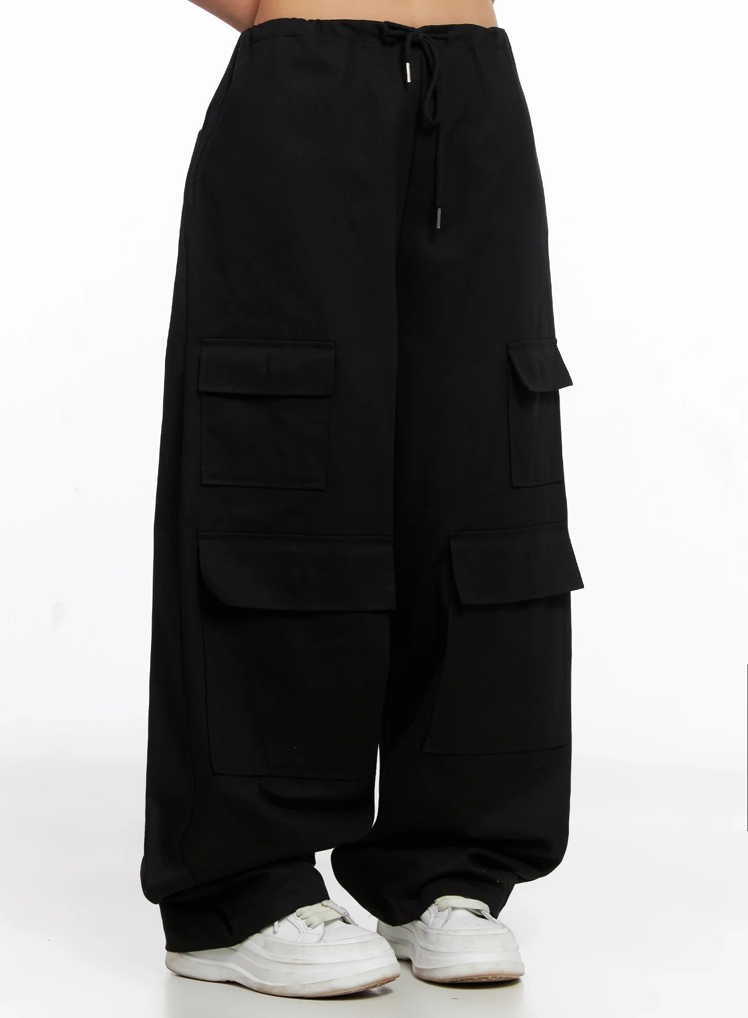 double-pocket-cargo-pants-ig527 / Black