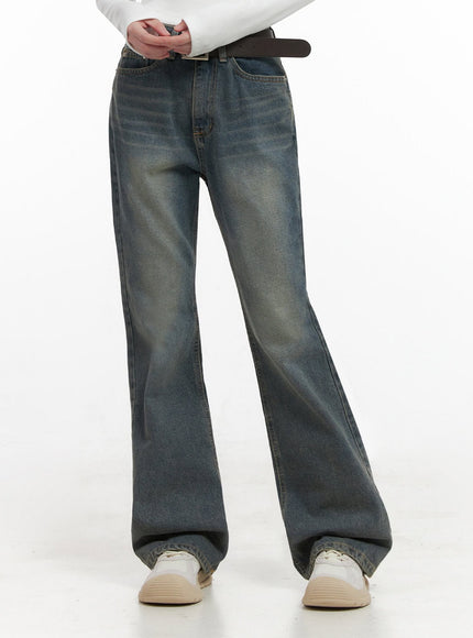 asher-slimline-washed-bootcut-jeans-id402 / Blue