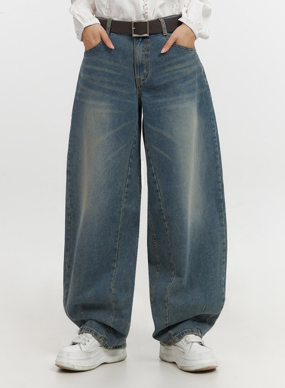 irene-washed-baggy-jeans-if510 / Blue