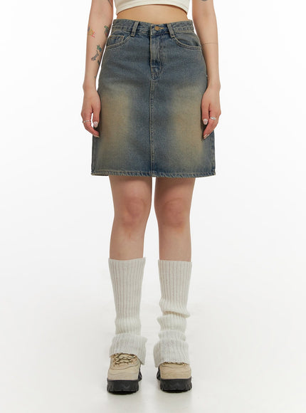 denim-midi-skirt-iy410 / Dark blue