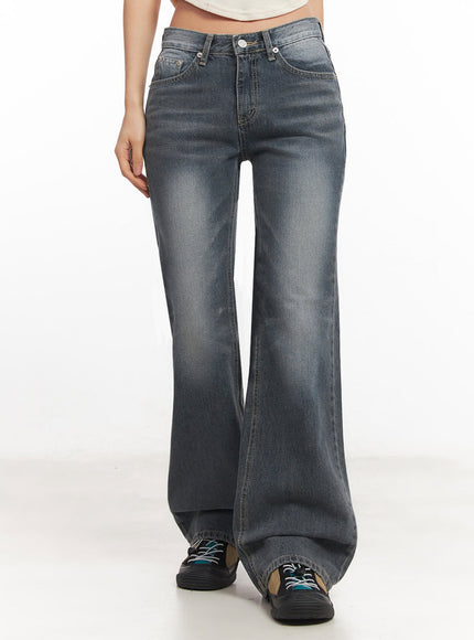 polly-washed-bootcut-jeans-ia524 / Dark blue