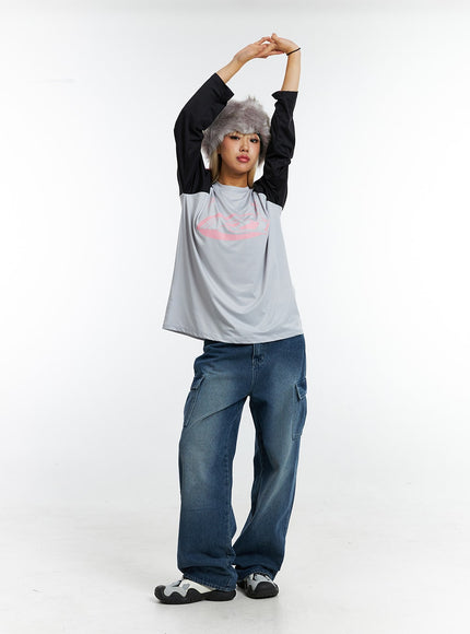 washed-cargo-jeans-in322 / Dark blue