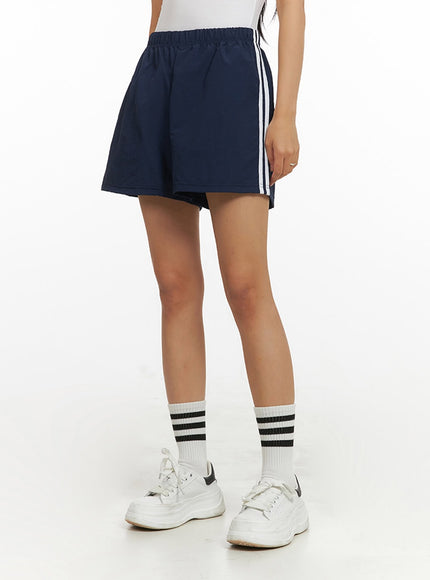 basic-contrasting-active-shorts-iy422 / Dark blue