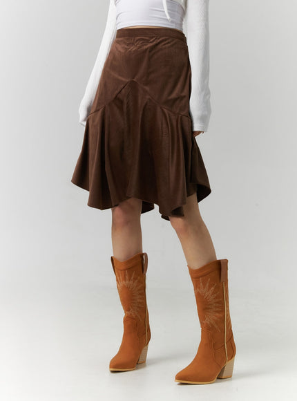 flare-midi-skirt-id306 / Dark brown