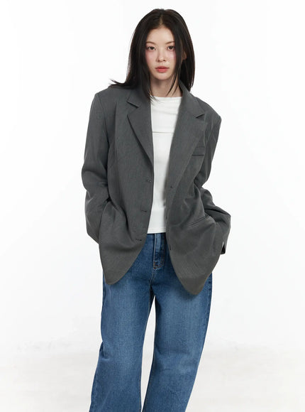 oversized-blazer-jacket-if524 / Dark gray