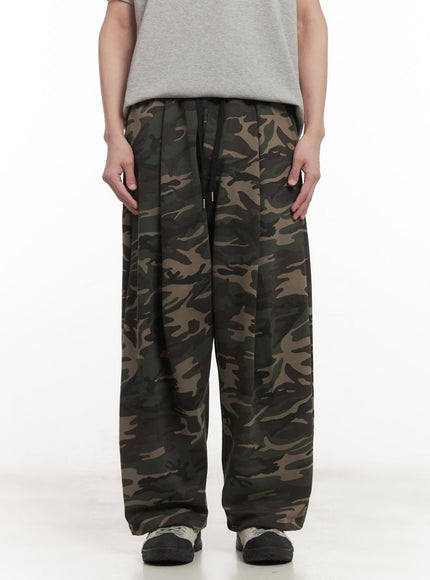 mens-camo-wide-fit-pants-dark-green-im518 / Dark green