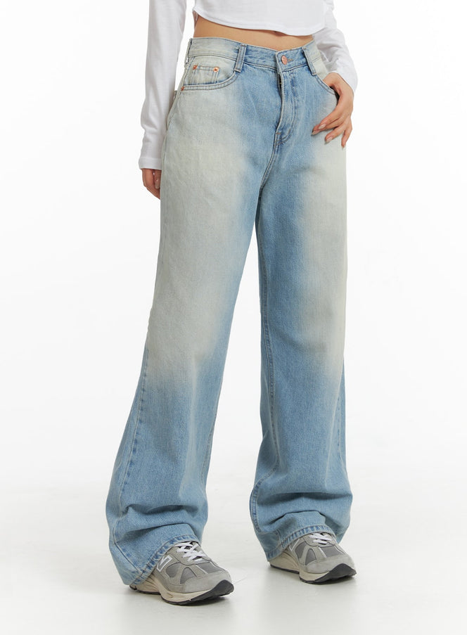 mid-waist-wide-leg-pocket-jeans-cj425 / Light blue