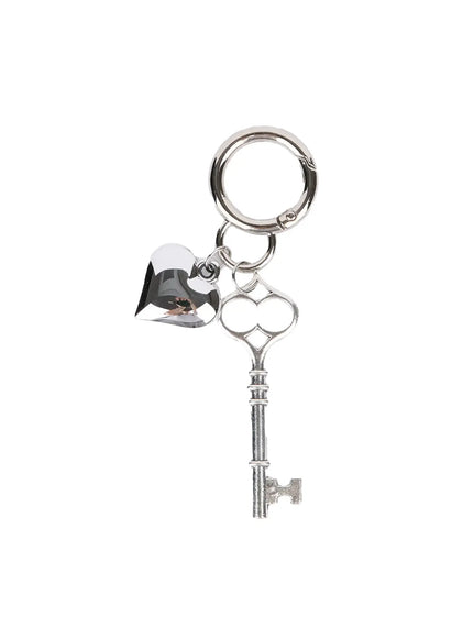 heart-key-keychain-is516 / Silver