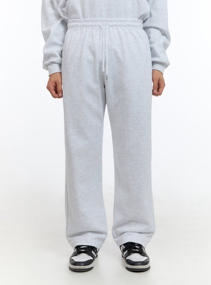 mens-banded-cotton-solid-sweatpants-white-is412 / White