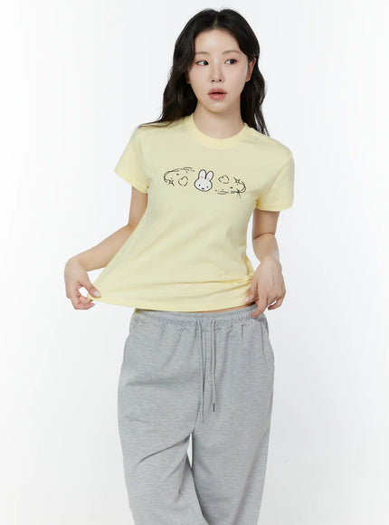 cute-bunny-graphic-tee-iy507 / Yellow