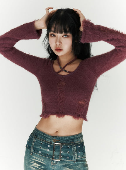 fuzzy-ripped-crop-sweater-cj419