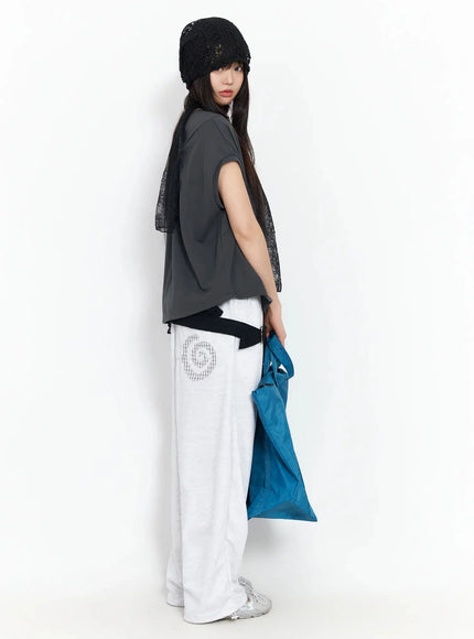 plaid-spiral-detail-sweatpants-ia523