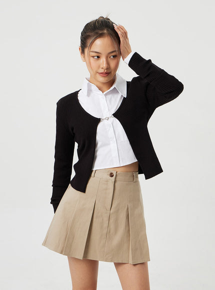 Ribbed Knit Cardigan CM303