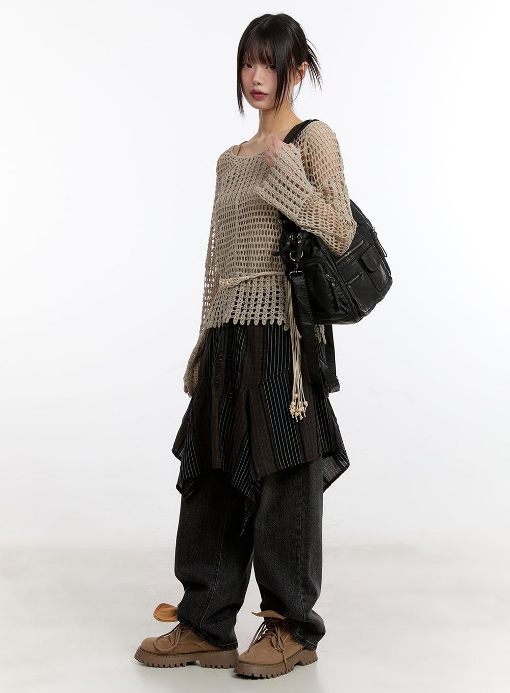 mesh-knit-sweater-with-belt-and-tank-top-ca508