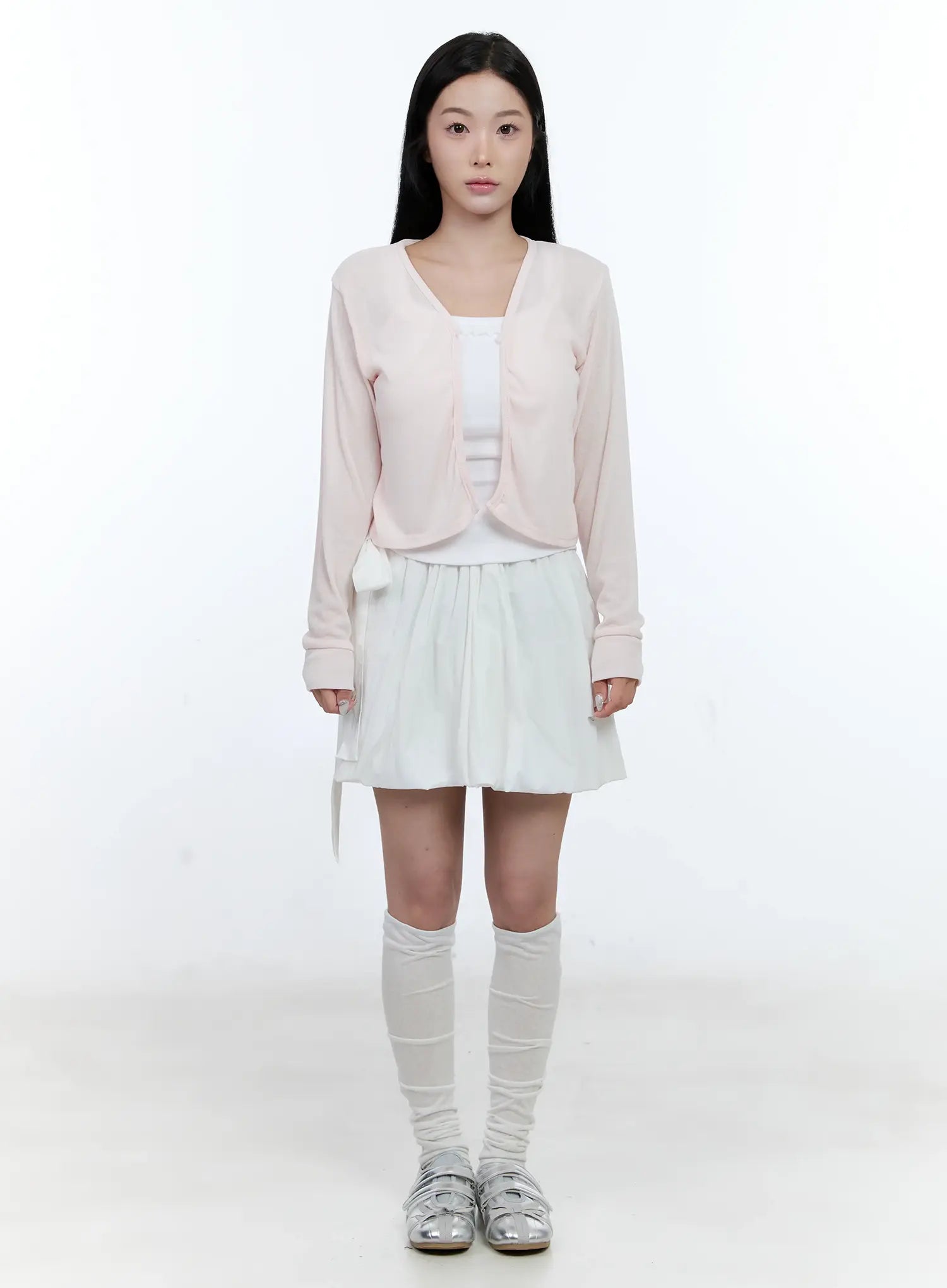 sheer-v-neck-basic-cardigan-cl530