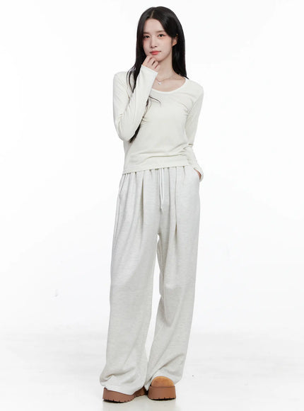 Basic Round Neck Long Sleeve Tee CS523