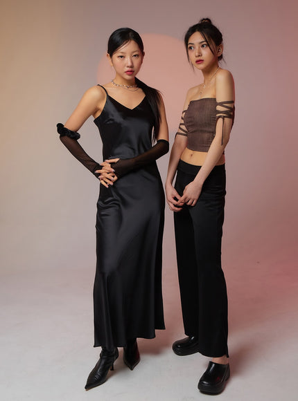 Lace-Up Detail Tube Top BF323