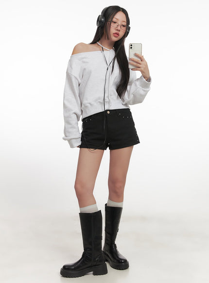 Urban Studded Cotton Shorts CF526