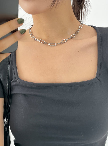 silver-color-chain-necklace-cy323