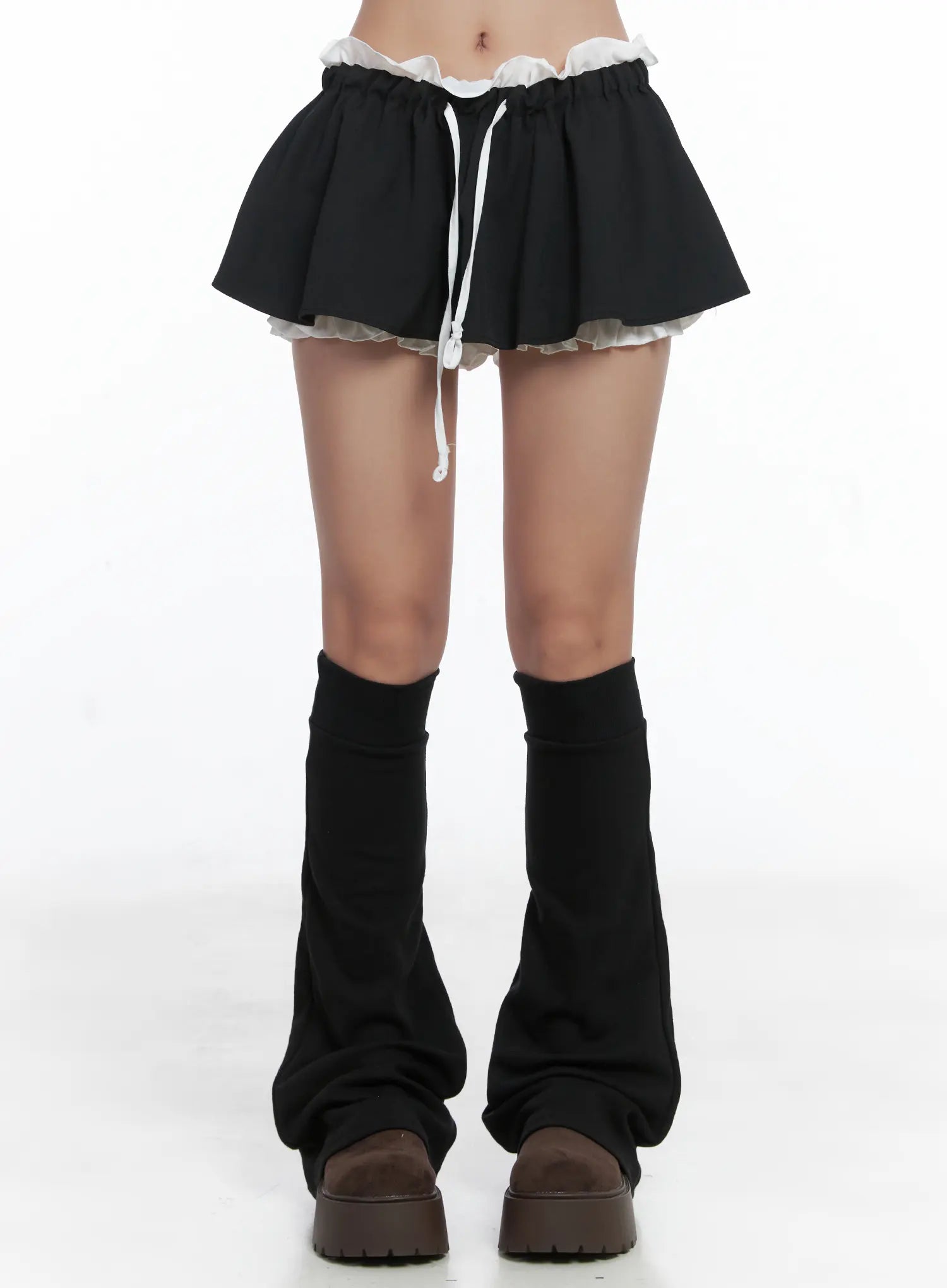 puffy-layered-mini-skirt-cs502 / Black