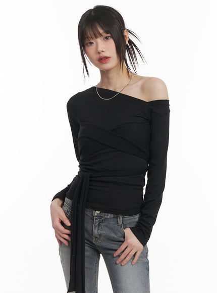 Wrap Asymmetric Slim-Fit Top CF518