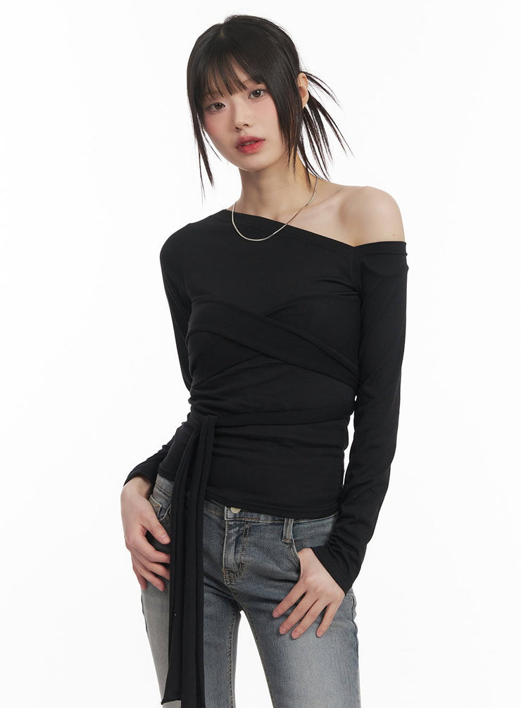 Wrap Asymmetric Slim-Fit Top CF518