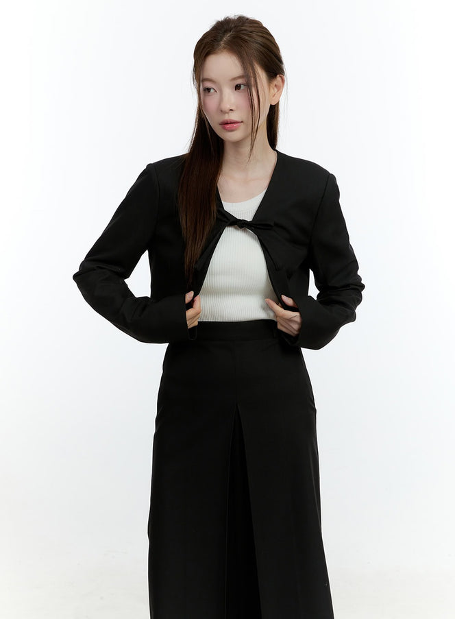 Ribbon-Tie Bolero Cardigan CF504