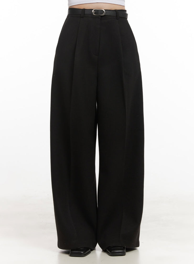 classic-pintuck-slacks-cj514 / Black