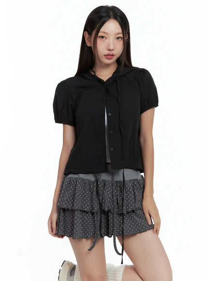 casual-shirred-puff-sleeve-jacket-cl509