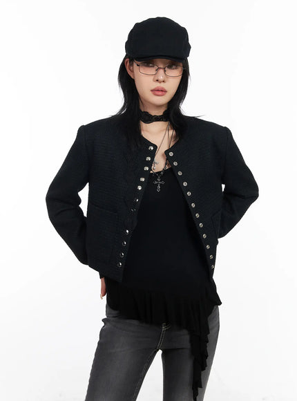 tweed-snap-button-jacket-cd1202