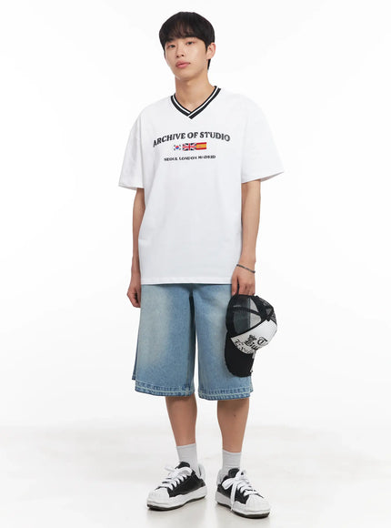 mens-v-neck-two-tone-tee-iu518