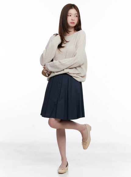 pintuck-a-line-pleated-knee-length-skirt-cg520