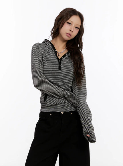 striped-button-slim-hoodie-cn527